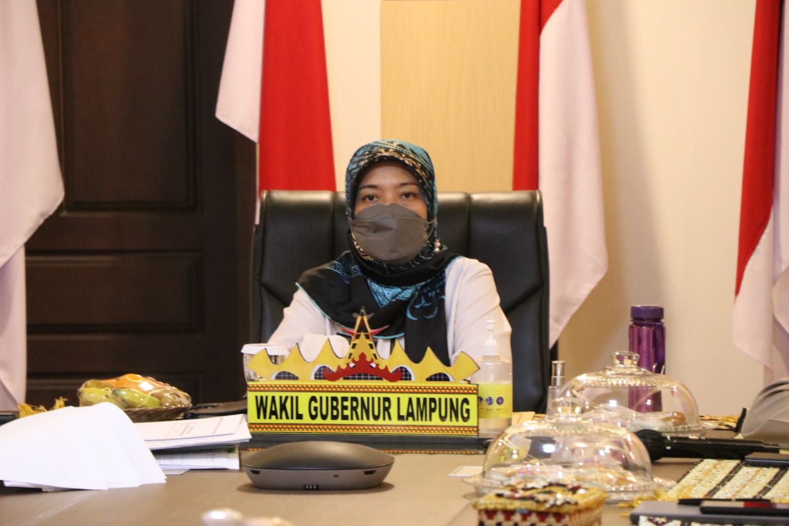Wagub Chusnunia Ikuti Rapat Koordinasi Pembahasan Perkembangan Kasus Covid-19 dan Evaluasi PPKM di Luar Jawa-Bali